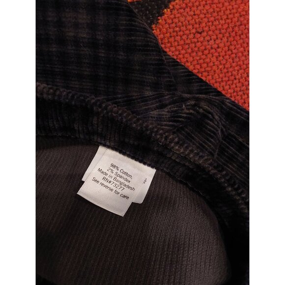 NEW SO Women's Plaid Corduroy Mini Skirt, Lace-Up Front 20/38W Gray & Blue. - Picture 3 of 7